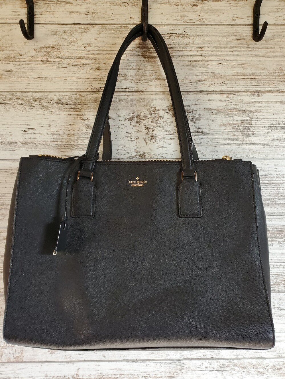 Kate Spade Cameron Street Jensen Black Leather Tote Bag